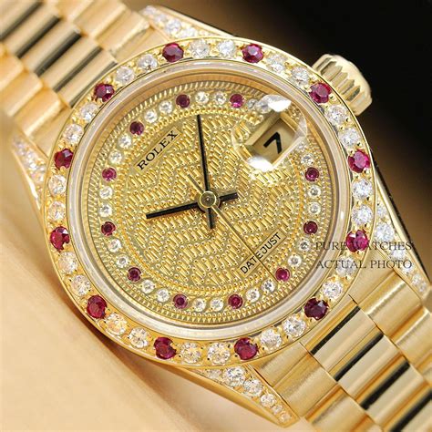 gold rolex with rubies|rolex diamond watches.